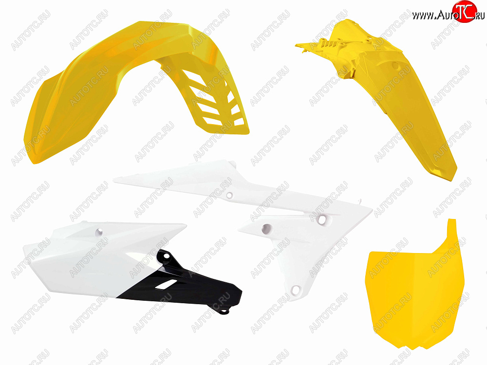 14 999 р. Комплект пластика R-Tech Yamaha WR250F 15-19, WR450F 16-18 (R-KITWRF-GY0-515) белыйжелтый  r-kitwrf-gy0-515  с доставкой в г. Майкоп