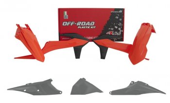13 999 р. Комплект пластика R-Tech KTM EXCEXCFXC-WXCF-W 125-500 20-22 (R-KITKTM-OEM-421) Серо-оранж-черный  r-kitktm-oem-421  с доставкой в г. Майкоп. Увеличить фотографию 1