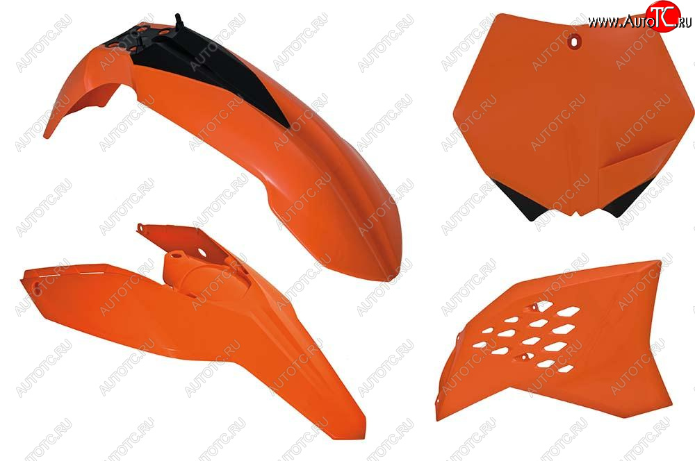 12 749 р. Компл. пласт. R-Tech KTM SXSXF 125-505 07-10, EXCEXCF 125-530 08-11 (R-KITKTM-OEM-505) оранжчерн.  r-kitktm-oem-505  с доставкой в г. Майкоп