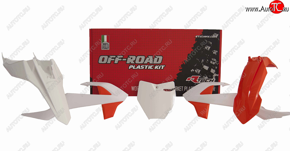 12 749 р. Комплект пластика R-Tech KTM SX65 16-20 (R-KITKTM-O19-500) оранжевыйбелый  r-kitktm-o19-500  с доставкой в г. Майкоп