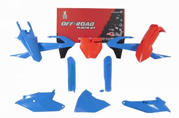 13 999 р. Комплект пластика R-Tech KTM SX85 18-22 (R-KITKTM-CL0-185) оранжевый-голубой  r-kitktm-cl0-185  с доставкой в г. Майкоп. Увеличить фотографию 1