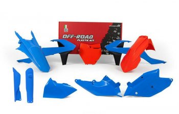 16 349 р. Комплект пластика R-Tech KTM SXSX-F 16-18, XCXC-F 17-18 (R-KITKTM-CL0-518) Сине-Оранжево-Черный  r-kitktm-cl0-518  с доставкой в г. Майкоп. Увеличить фотографию 1