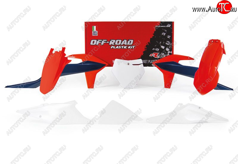14 999 р. Комплект пластика R-Tech KTM SXSXF 19-22, XCXCF 19-22 (R-KITKTM-OEM-601) Бело-оранж-синий  r-kitktm-oem-601  с доставкой в г. Майкоп