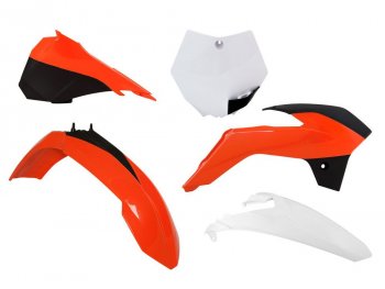 12 749 р. Комплект пластика R-Tech KTM SX85 13-17 (R-KITKTM-OEM-523) Бело-Черно-Оранжевый  r-kitktm-oem-523  с доставкой в г. Майкоп. Увеличить фотографию 1