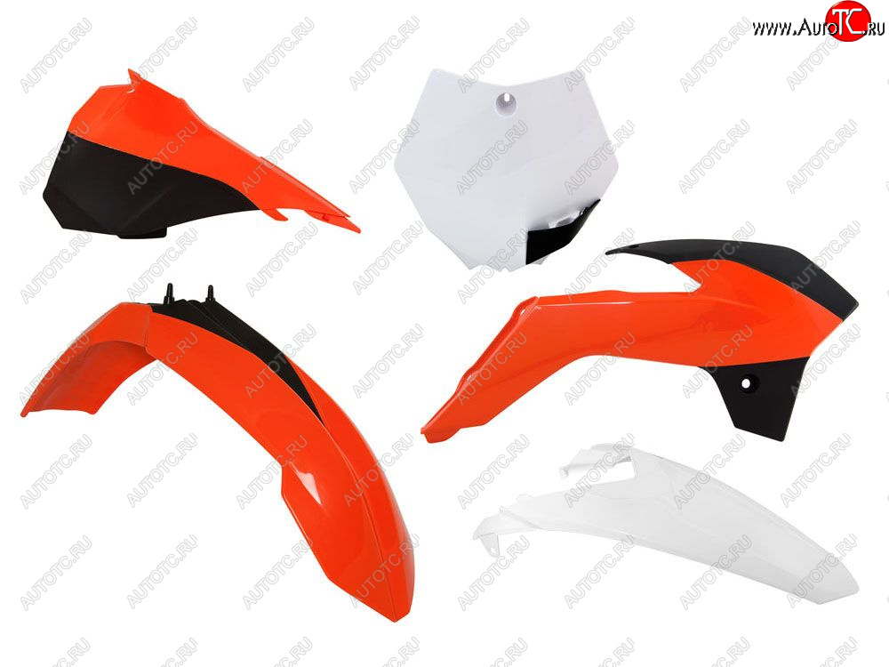 12 749 р. Комплект пластика R-Tech KTM SX85 13-17 (R-KITKTM-OEM-523) Бело-Черно-Оранжевый  r-kitktm-oem-523  с доставкой в г. Майкоп