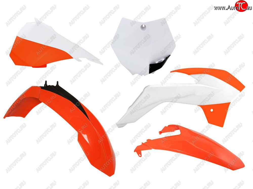 13 999 р. Комплект пластика R-Tech KTM SX 8513-17 (R-KITKTM-OEM-593) Бело-Оранжевый  r-kitktm-oem-593  с доставкой в г. Майкоп