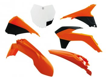 12 749 р. Комплект пластика R-Tech KTM SXSXF 125150250350450 13-15 (R-KITKTM-OEM-512) Бело-Черно-Оранж  r-kitktm-oem-512  с доставкой в г. Майкоп. Увеличить фотографию 1