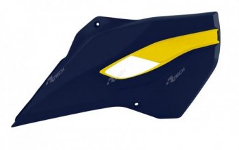 7 399 р. Обтекатели радиатора R-Tech Husqvarna TCFC 14-15, TEFE 14-16 (R-CVHSQBLHGQ14) синиежелтые  r-cvhsqblhgq14  с доставкой в г. Майкоп. Увеличить фотографию 1