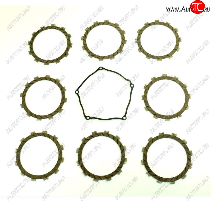 8 199 р. Компл. фрикц. дисков сцепл.+прокладка Athena Kawasaki KX250F 04-08, Suzuki RMZ250 04-06  p40230079  с доставкой в г. Майкоп
