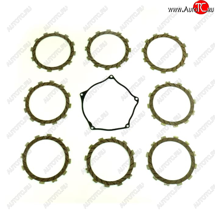 8 199 р. Компл. фрикц. дисков сцепл.+прокладка Athena Kawasaki KX250F 09-16  p40230080  с доставкой в г. Майкоп