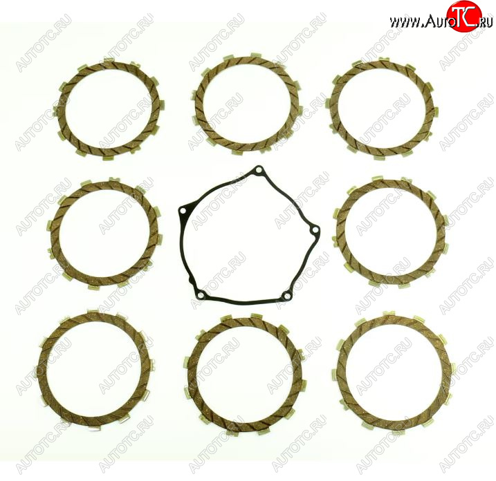 8 249 р. Компл. фрикц. дисков сцепл.+прокладка Athena Kawasaki KX250F 17-19  p40230081  с доставкой в г. Майкоп
