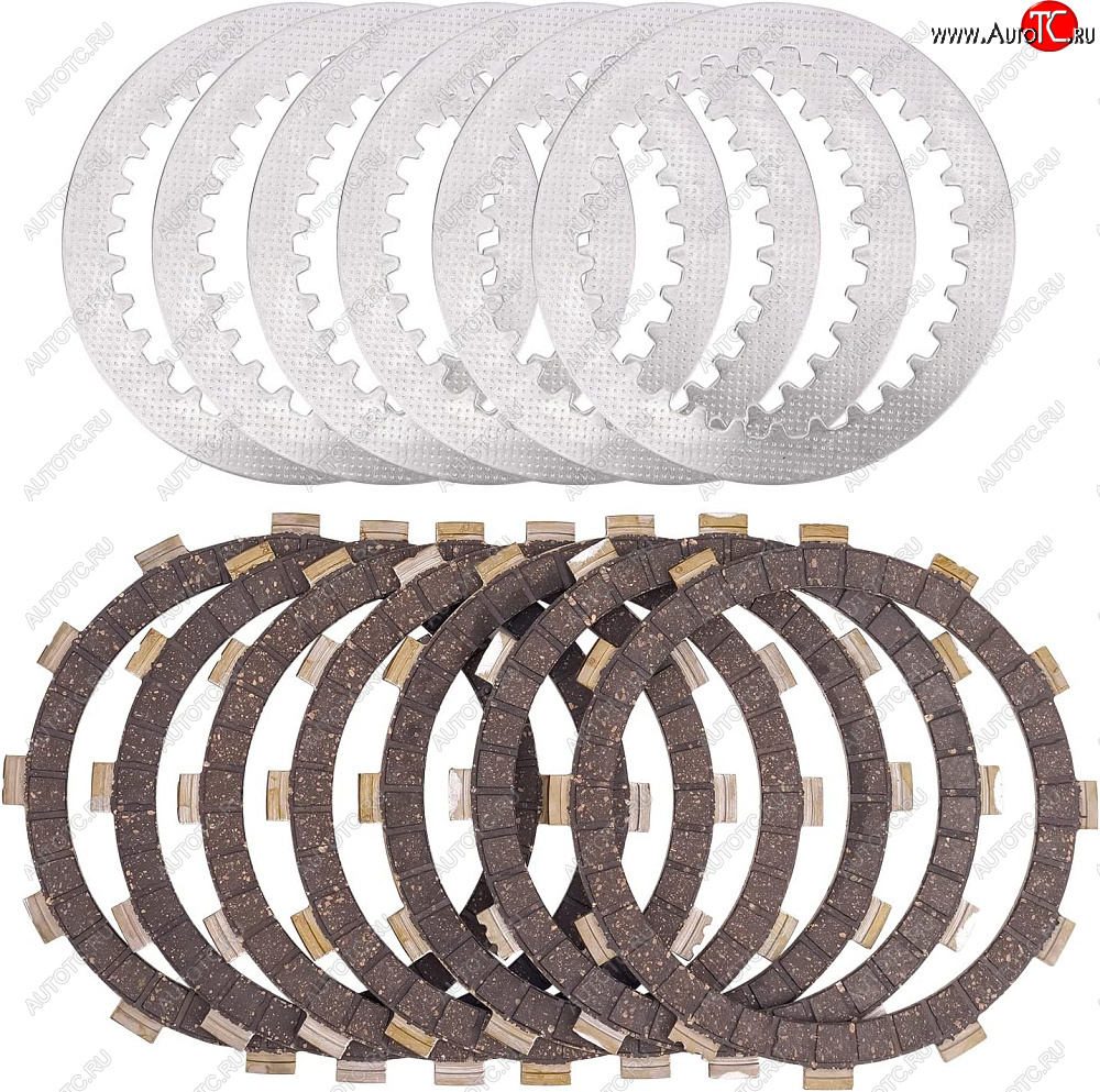 5 199 р. Комплект дисков сцепления AHL Сталь+Фрикционы Yamaha XT660RX 04-09, XT660Z 08-10, XVS650 97-02  пм-00030010  с доставкой в г. Майкоп