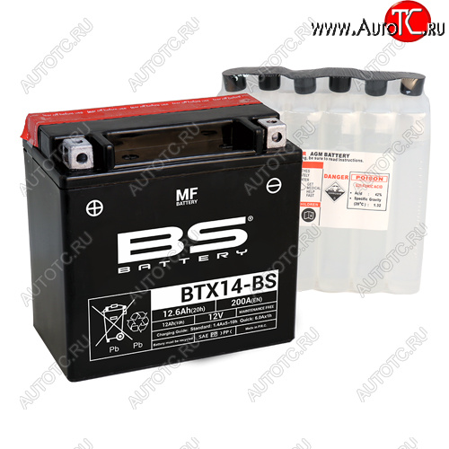6 649 р. Аккумулятор BS-BATTERY BTX14-BSYTX14-BS  300604  с доставкой в г. Майкоп
