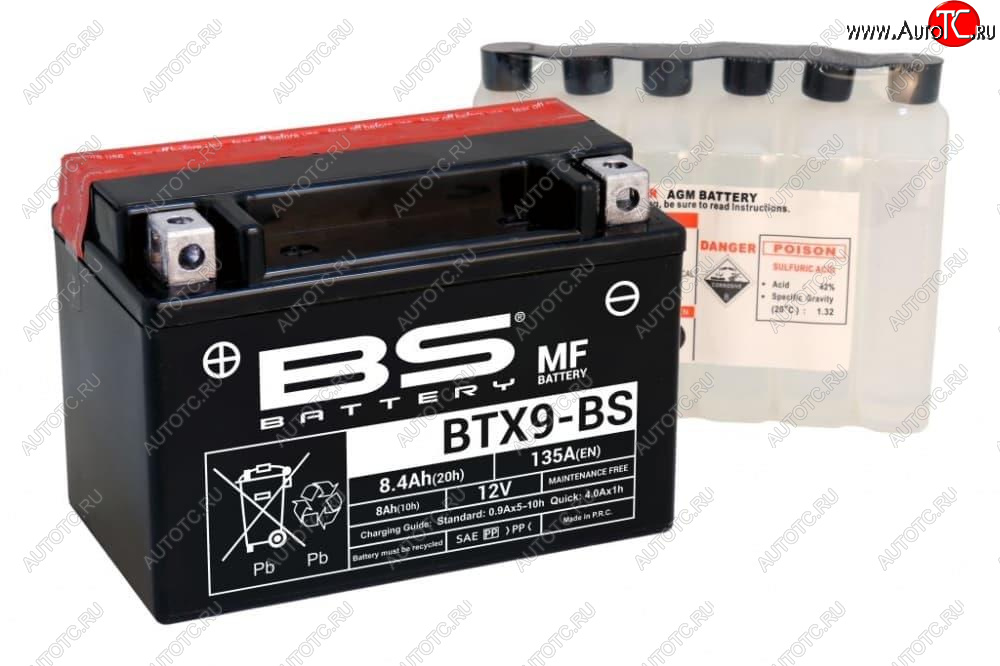 4 409 р. Аккумулятор BS-BATTERY BTX9-BSYTX9-BS  300621  с доставкой в г. Майкоп