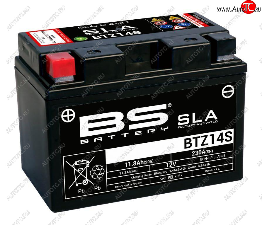 7 999 р. Аккумулятор BS-BATTERY BTZ14SYTZ14S SLA  300638  с доставкой в г. Майкоп