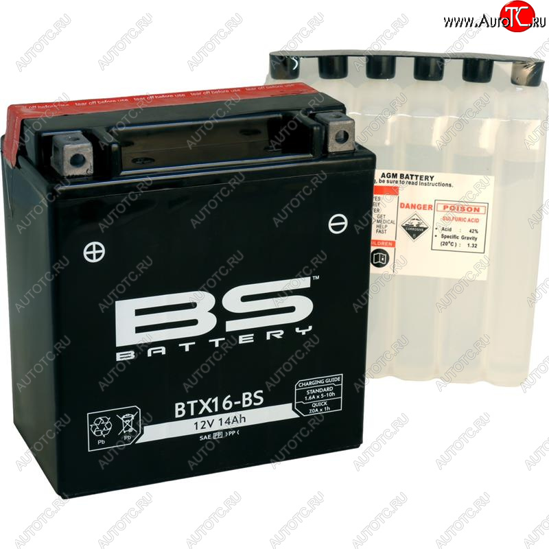 8 229 р. Аккумулятор BS-BATTERY BTX16-BSYTX16-BS  300609  с доставкой в г. Майкоп