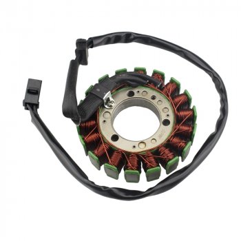 6 239 р. Статор генератора Kawasaki ZRX400 94-08, ZX6R 95-97, ZZR400600 90-07 21003-1214, 21003-1368  пм-00028689  с доставкой в г. Майкоп. Увеличить фотографию 1