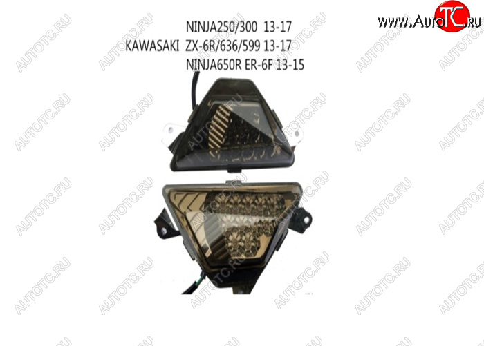 2 899 р. Поворотники Kawasaki ZX636 13-20, Ninja300R 13-18, ER-6F 12-20 Передние  пм-00019509  с доставкой в г. Майкоп