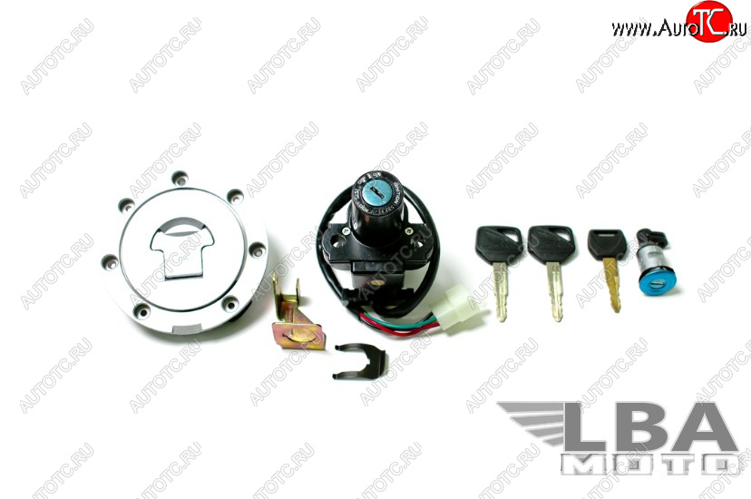 4 319 р. Комплект ключей и замков для Honda CBR600 F4  F4i, CBR600RR, CBR1100XX, VFR800 и других  пм-00001504  с доставкой в г. Майкоп