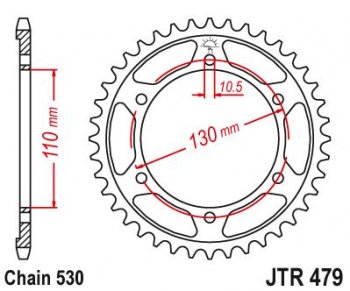 4 579 р. Звезда цепного привода JTR479 43  jtr479.43  с доставкой в г. Майкоп. Увеличить фотографию 1