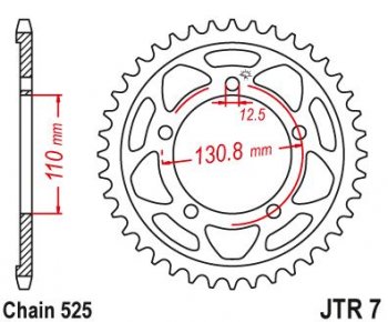 3 839 р. Звезда цепного привода JTR7 45  jtr7.45  с доставкой в г. Майкоп. Увеличить фотографию 1