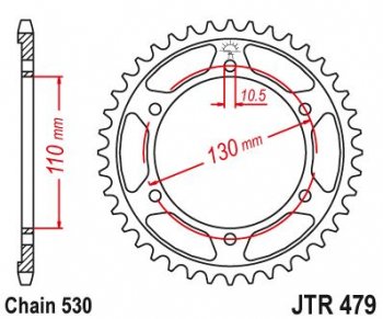 4 689 р. Звезда цепного привода JTR479 45  jtr479.45  с доставкой в г. Майкоп. Увеличить фотографию 1