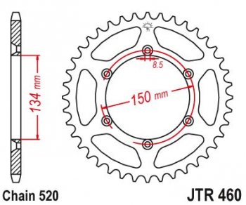 3 489 р. Звезда цепного привода JTR460 48  jtr460.48  с доставкой в г. Майкоп. Увеличить фотографию 1