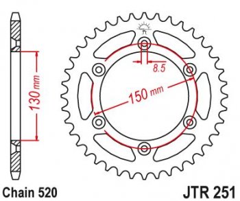 3 839 р. Звезда цепного привода JTR251 50sc  jtr251.50sc  с доставкой в г. Майкоп. Увеличить фотографию 1