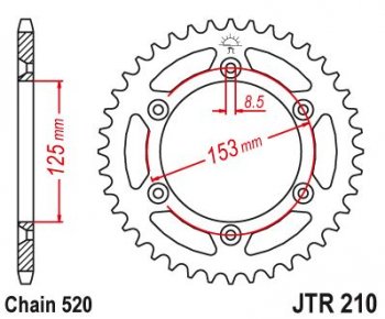 3 489 р. Звезда цепного привода JTR210 48  jtr210.48  с доставкой в г. Майкоп. Увеличить фотографию 1