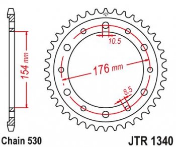4 249 р. Звезда цепного привода JTR1340 43  jtr1340.43  с доставкой в г. Майкоп. Увеличить фотографию 1