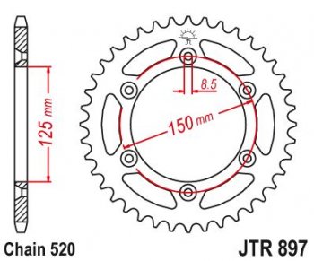 3 479 р. Звезда цепного привода JTR897 42  jtr897.42  с доставкой в г. Майкоп. Увеличить фотографию 1