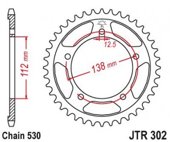 4 029 р. Звезда цепного привода JTR302 39  jtr302.39  с доставкой в г. Майкоп. Увеличить фотографию 1