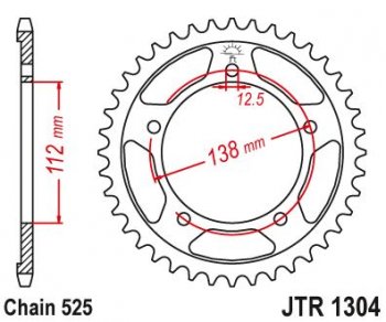 4 169 р. Звезда цепного привода JTR1304 47  jtr1304.47  с доставкой в г. Майкоп. Увеличить фотографию 1