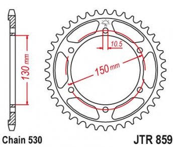 5 099 р. Звезда цепного привода JTR859 47  jtr859.47  с доставкой в г. Майкоп. Увеличить фотографию 1