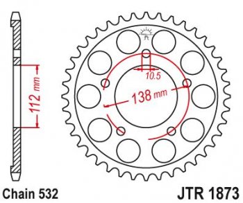 5 239 р. Звезда цепного привода JTR1873 48  jtr1873.48  с доставкой в г. Майкоп. Увеличить фотографию 1