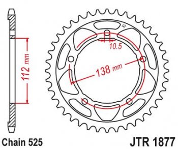 4 049 р. Звезда цепного привода JTR1877 41  jtr1877.41  с доставкой в г. Майкоп. Увеличить фотографию 1