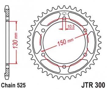 4 029 р. Звезда цепного привода JTR300 46  jtr300.46  с доставкой в г. Майкоп. Увеличить фотографию 1