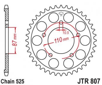 4 409 р. Звезда цепного привода JTR807 47  jtr807.47  с доставкой в г. Майкоп. Увеличить фотографию 1