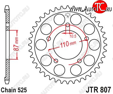 4 409 р. Звезда цепного привода JTR807 47  jtr807.47  с доставкой в г. Майкоп