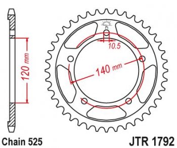 4 149 р. Звезда цепного привода JTR1792 48  jtr1792.48  с доставкой в г. Майкоп. Увеличить фотографию 1
