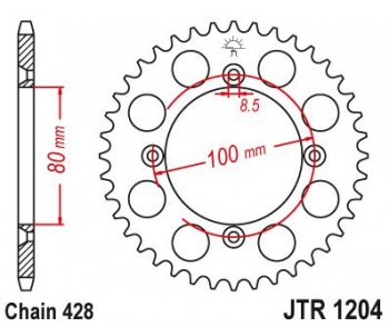 2 909 р. Звезда цепного привода JTR1204 46  jtr1204.46  с доставкой в г. Майкоп. Увеличить фотографию 1