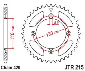 2 899 р. Звезда цепного привода JTR215 50  jtr215.50  с доставкой в г. Майкоп. Увеличить фотографию 1