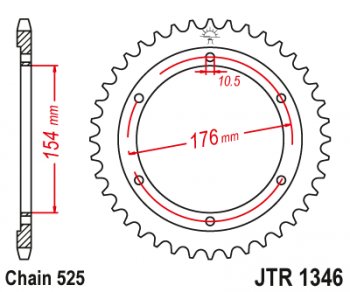 4 009 р. Звезда цепного привода JTR1346 43  jtr1346.43  с доставкой в г. Майкоп. Увеличить фотографию 1