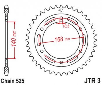 3 929 р. Звезда цепного привода JTR3 41  jtr3.41  с доставкой в г. Майкоп. Увеличить фотографию 1