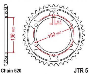 3 759 р. Звезда цепного привода JTR5 47  jtr5.47  с доставкой в г. Майкоп. Увеличить фотографию 1