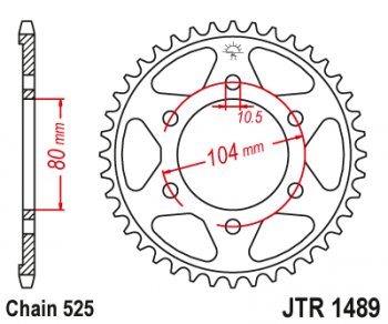 4 219 р. Звезда цепного привода JTR1489.44  jtr1489.44  с доставкой в г. Майкоп. Увеличить фотографию 1