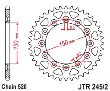 3 399 р. Звезда цепного привода JTR2452.43  jtr2452.43  с доставкой в г. Майкоп. Увеличить фотографию 1