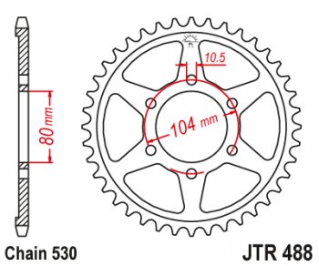4 209 р. Звезда цепного привода JTR488.41  jtr488.41  с доставкой в г. Майкоп. Увеличить фотографию 1