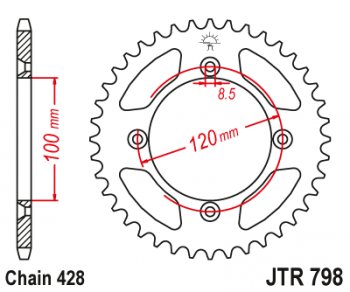 2 789 р. Звезда цепного привода JTR798.48  jtr798.48  с доставкой в г. Майкоп. Увеличить фотографию 1