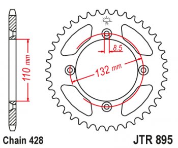 2 769 р. Звезда цепного привода JTR895.46  jtr895.46  с доставкой в г. Майкоп. Увеличить фотографию 1